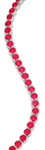 Platinum Burmese Ruby Bracelet