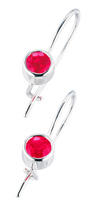 Brilliant Emerald Cut Burmese Rubies Earrings